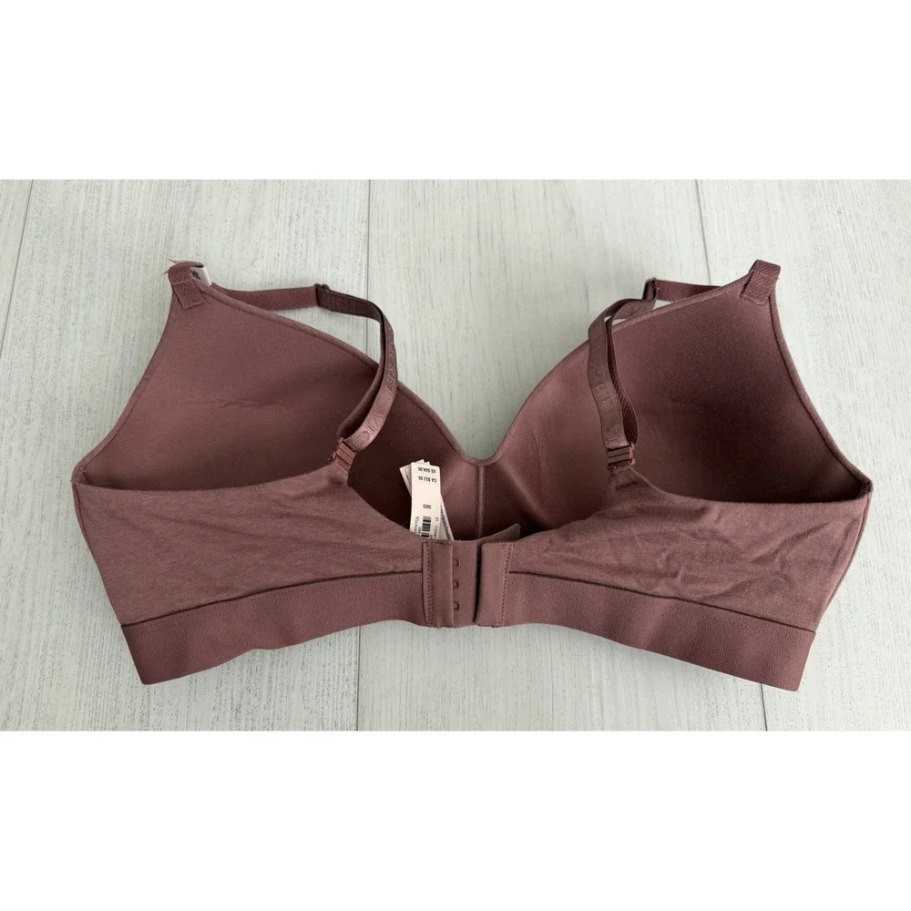 NWT Victoria's Secret Shine Patch Lightly Lined Wireless Bra Sz‎ 36D Mauve Pink